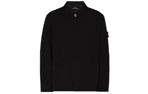 STONE ISLAND Jackets Men's Black Lapel Moderate