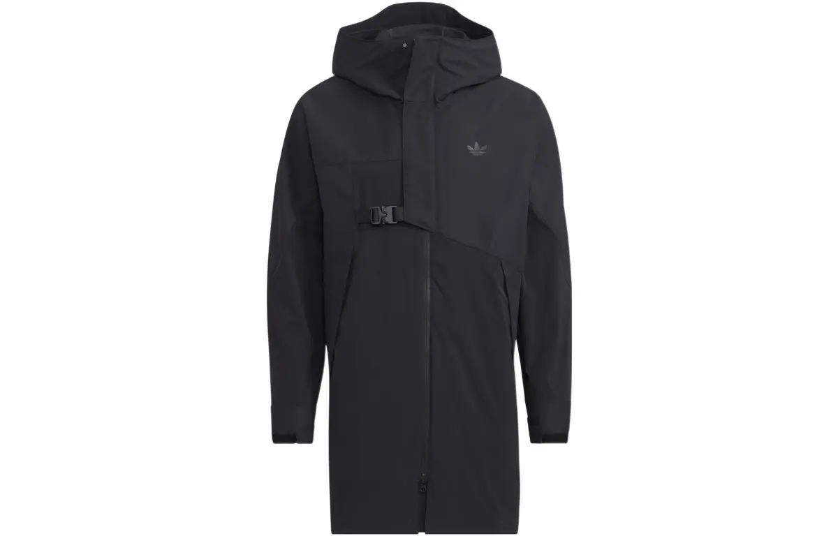 Adidas Originals Jackets Men's Black Hooded Moderate Workwear