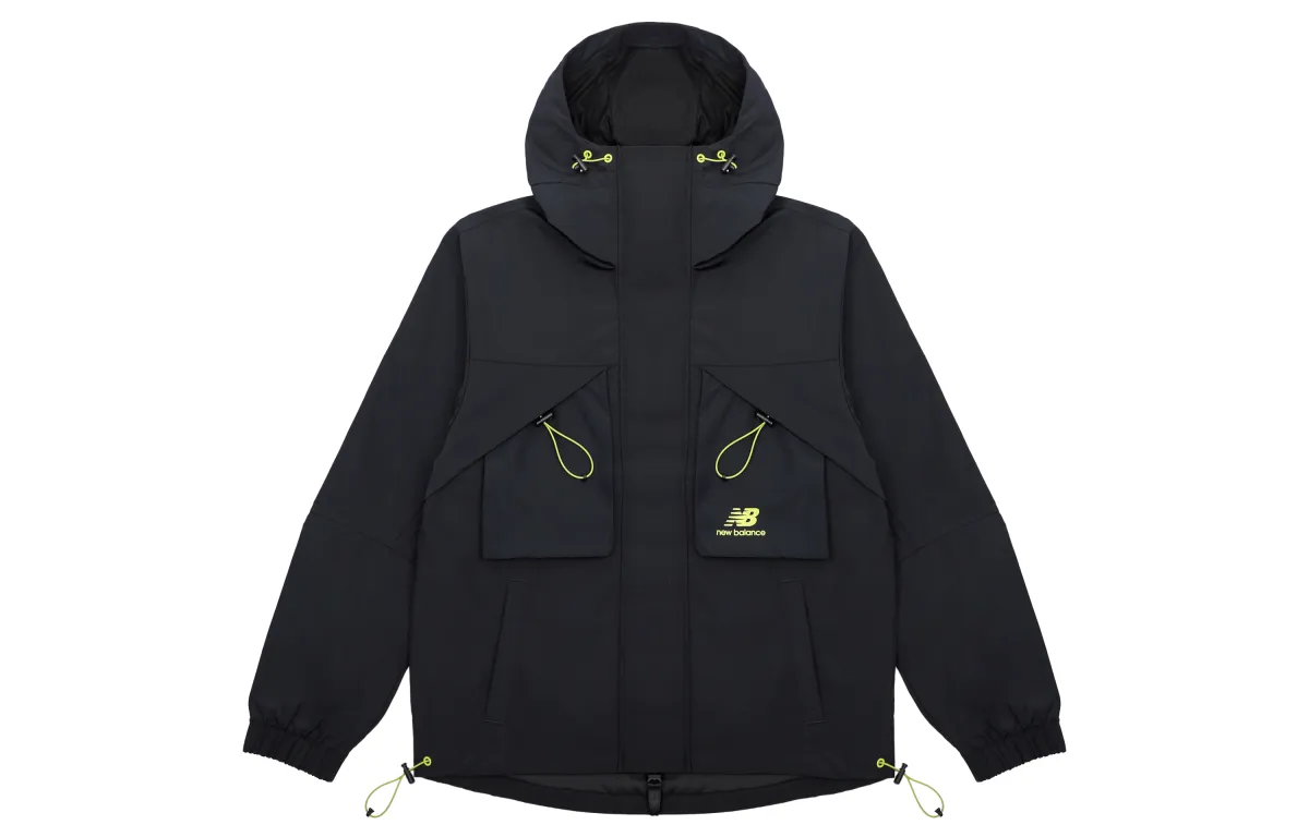 New Balance Jackets Men's Black Hooded (Non-detachable) Moderate Straight Fit