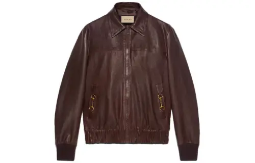 GUCCI Jackets Men's Umber Pointed Collar Moderate Other