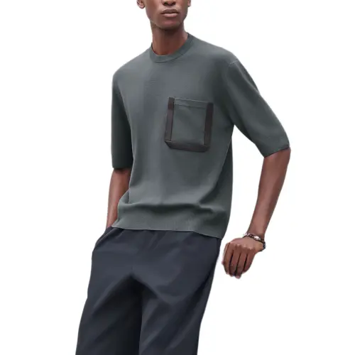 HERMES Sweaters Men's Blue Crew Neck Moderate Other