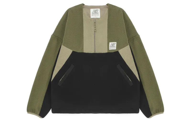 New Balance Salehe Bembury Jackets Unisex Olive Crew Neck Moderate Straight Fit