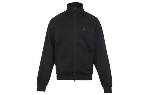KENZO Jackets Men's Black Stand Collar Moderate Other