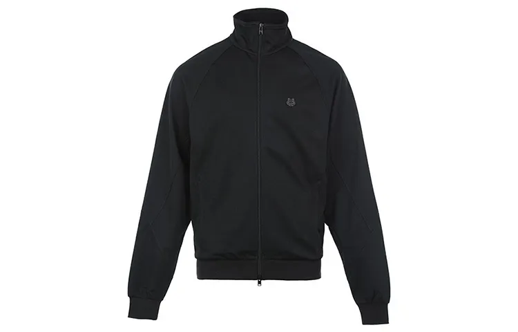 KENZO Jackets Men's Black Stand Collar Moderate Other