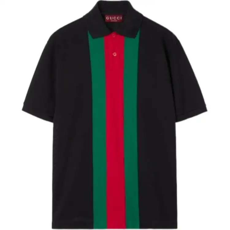 GUCCI Stripe Detailed Polo Shirt