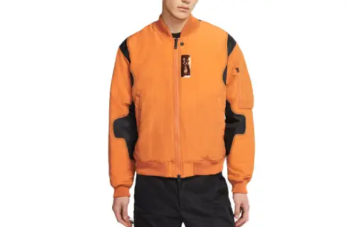 Jordan Jackets Men's Orange Baseball Collar Moderate Other
