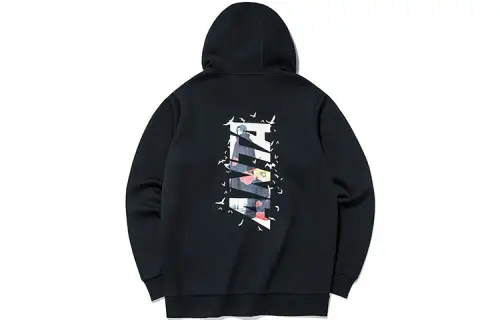 Naruto, basketball cartoon knitted suede sports black jacket with hood, with your logo imprint