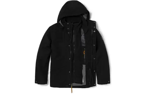 Timberland Jackets Men's Black Detachable Hood Thickened
