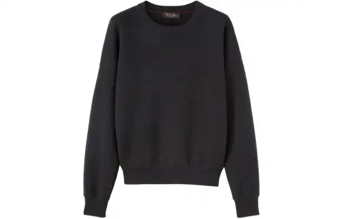 Loro Piana Ivrea Crewneck Sweater Men's Black