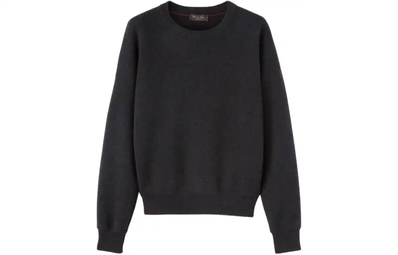 Loro Piana Ivrea Crewneck Sweater Men's Black