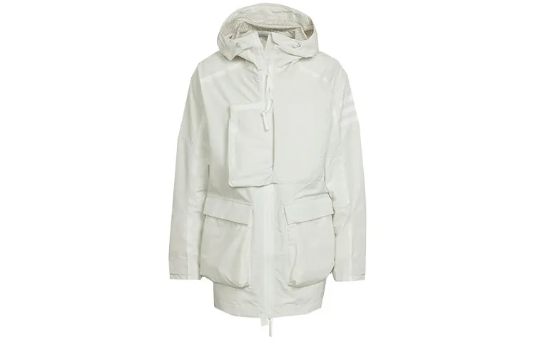 Adidas Jackets Men's White Hooded Moderate Other