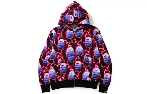 Bape Lightening Relaxed Down Zip Hoodie