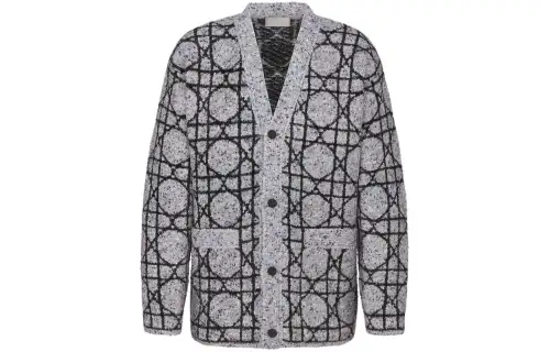 DIOR Knitwear Men's Gray V Neck Moderate Other