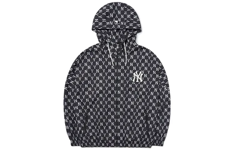 MLB Basic Logo Jackets Unisex Black Hooded (Non-detachable) Moderate Straight Fit