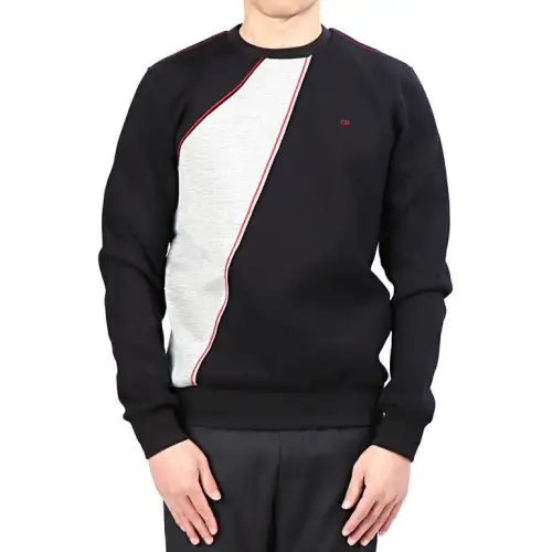DIOR Sweatshirts Men's Black Crew Neck Moderate Other