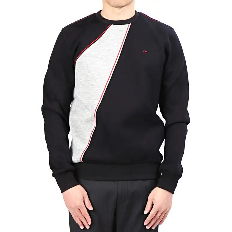 DIOR Sweatshirts Men's Black Crew Neck Moderate Other