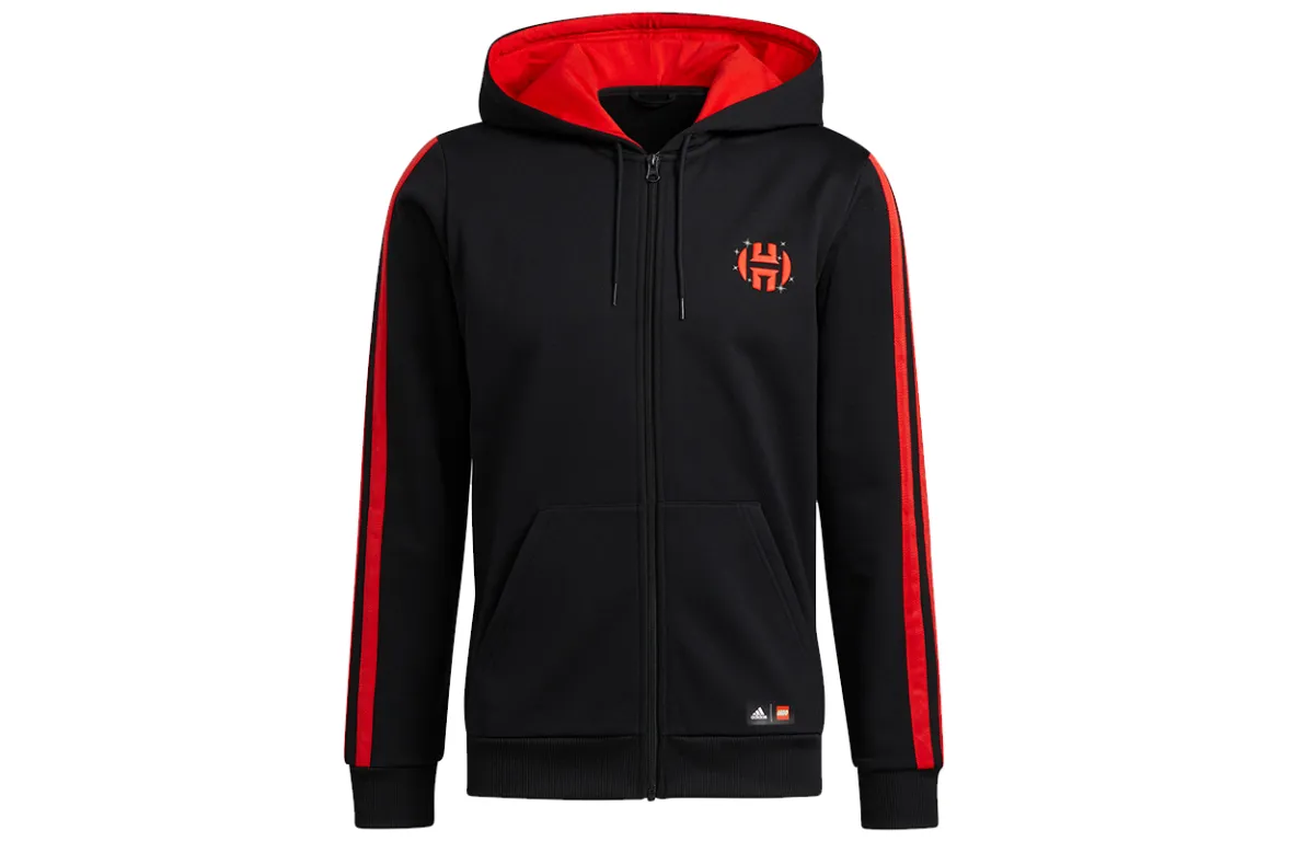 Adidas Jackets Men's Black Hooded (Non-detachable) Moderate Straight Fit