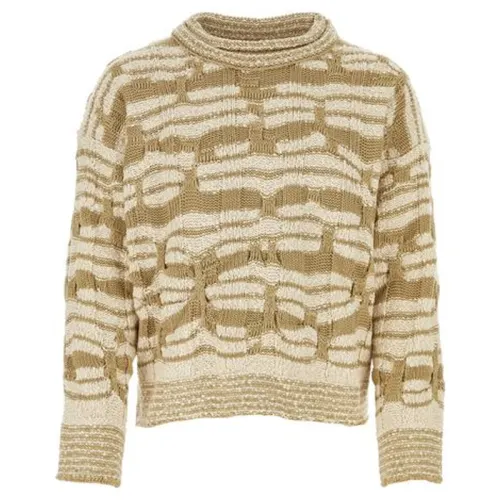 Bottega Veneta All Over Patterned Round Neck Sweater