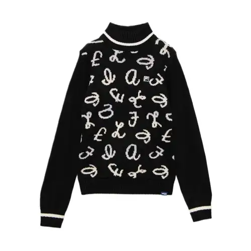 FILA Sweaters Unisex Black Turtleneck Moderate