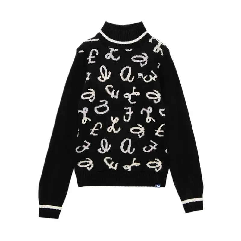 FILA Sweaters Unisex Black Turtleneck Moderate