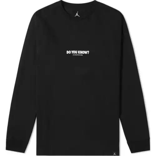 Jordan Apparel Sweatshirts Men's Black Crew Neck Moderate Regular