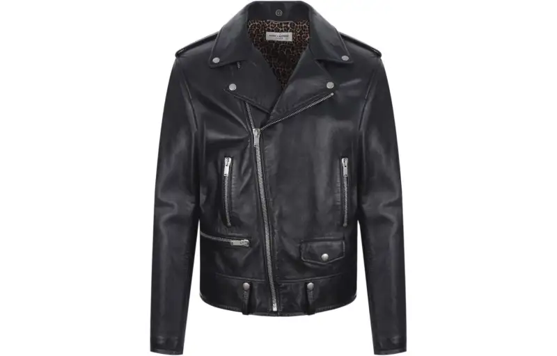 Saint Laurent leather zipped biker jacket