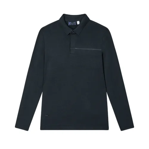 FILA Polo Shirts Men's Jet Black Polo Collar Moderate