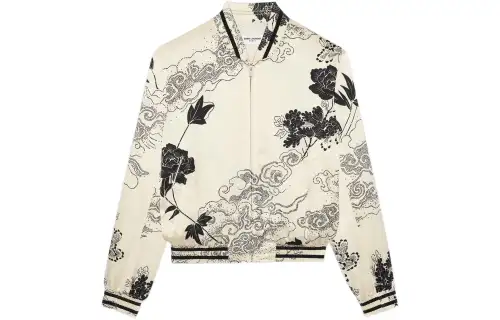 Saint Laurent floral-print bomber jacket