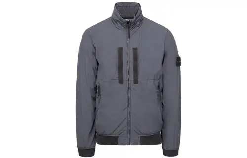 STONE ISLAND Jackets Men's Dark Gray Stand Collar Moderate Other