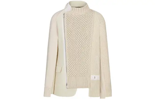 DIOR X Sacai Dior Quarterly New Products Jackets Men's Beige Stand Collar Moderate Other