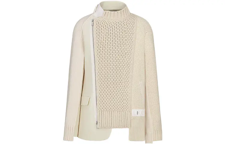 DIOR X Sacai Dior Quarterly New Products Jackets Men's Beige Stand Collar Moderate Other
