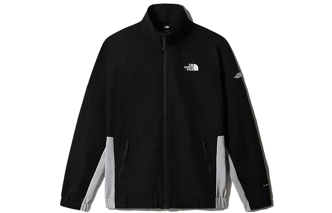 THE NORTH FACE Jackets Men's Black Stand Collar Moderate Straight Fit