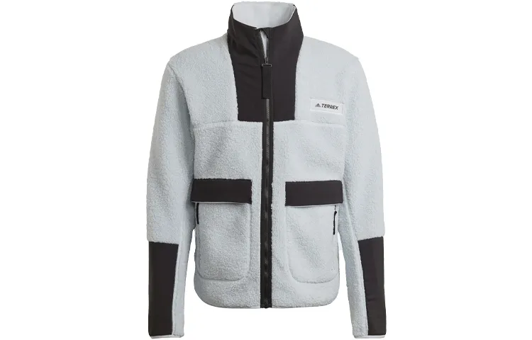 Adidas Jackets Men's Light Blue Stand Collar Thickened Other