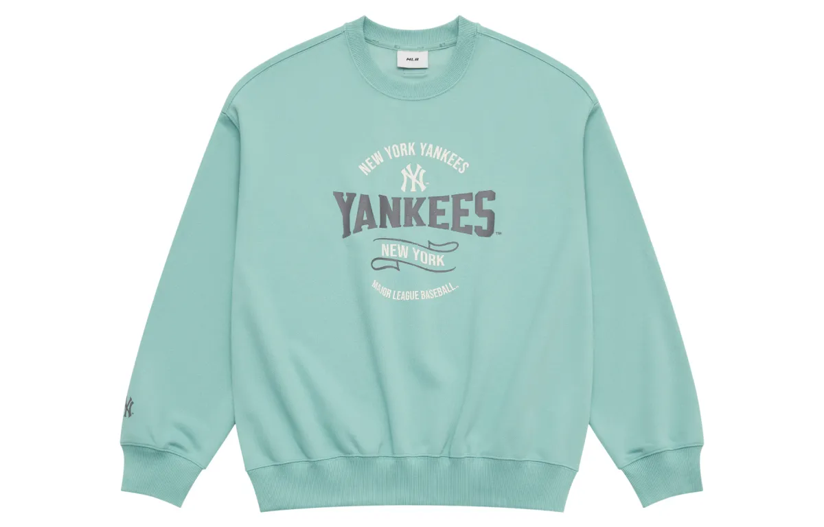 MLB Preppy Style Collection New York Yankees SS25 Sweatshirt Unisex Hemp Mint