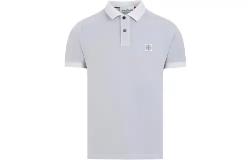 STONE ISLAND Logo Patch Short-Sleeved Polo Shirt