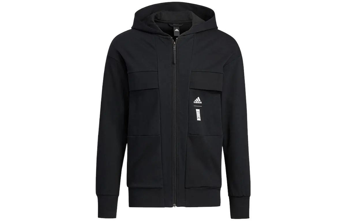 Adidas Jackets Men's Black Hooded Moderate Other