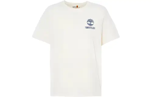 Timberland T Shirts Men's White Crew Neck Moderate Straight Fit