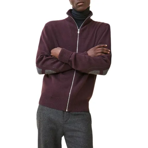 HERMES Cashmere Sweater Men's Garnet Red