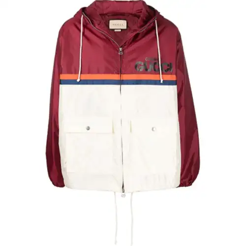 GUCCI Jackets Men's Red Hooded Moderate Other
