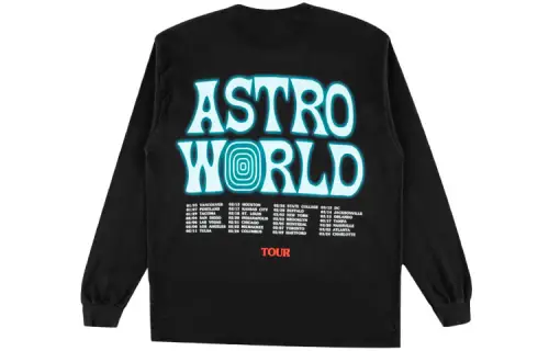 Travis Scott T Shirts Unisex Black Crew Neck Moderate