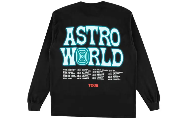 Travis Scott T Shirts Unisex Black Crew Neck Moderate