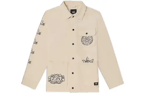 Vans Jackets Men's Ecru Lapel Moderate Other