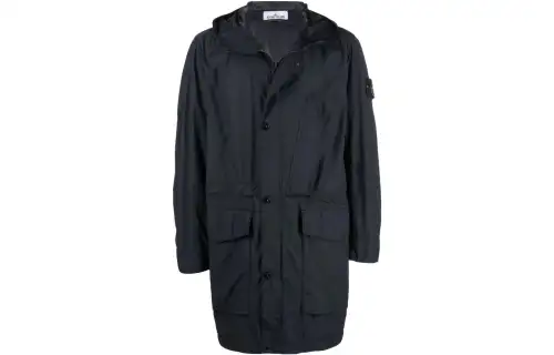 STONE ISLAND Jackets Men's Blue Hooded Moderate Other