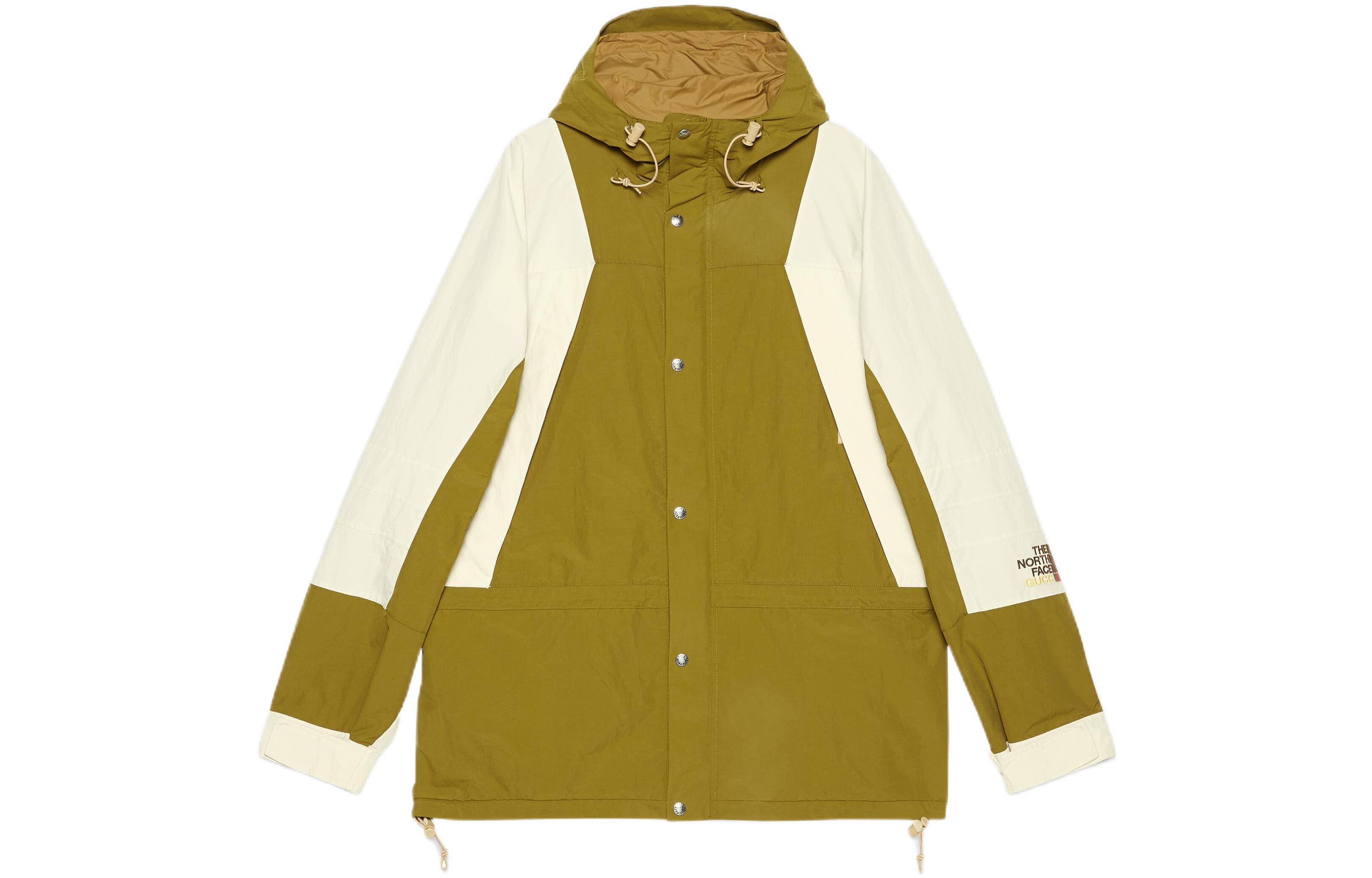Мужская куртка Gucci GUCCI × /THE NORTH FACE SS22 Logo (зелено-бежевый)