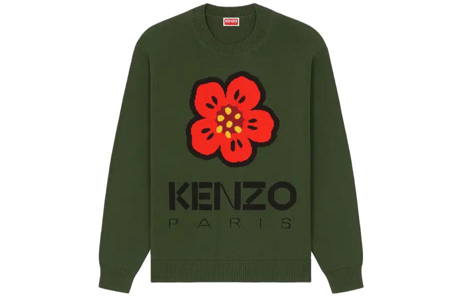 KENZO Boke Flower Logo Intarsia Crewneck Jumper
