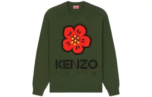 KENZO Boke Flower Logo Intarsia Crewneck Jumper
