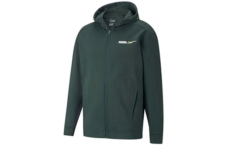 PUMA Jackets Men's Lake Green Hooded Thickened Other