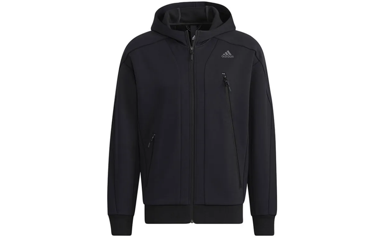 Adidas Jackets Men's Black Hooded Moderate Other