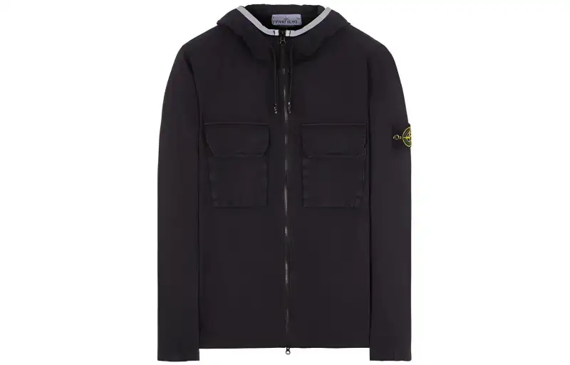 STONE ISLAND Jackets Men's Marine Blue Hooded Moderate Other