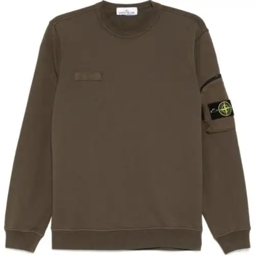 STONE ISLAND Compass Patch Crewneck Sweatshirt